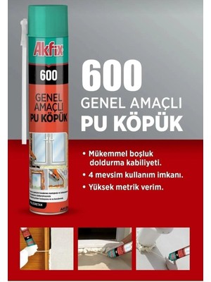 Mikasso 600 Genel Amaçlı Pu Köpük 750ML/600GR