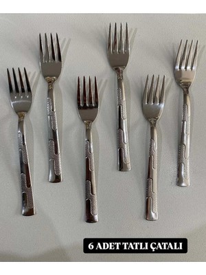Mikasso Tatlı Çatal 6 Lı 1,5 ml Paslanmaz Çelik Paslanmaz Çelik Çok Renkli