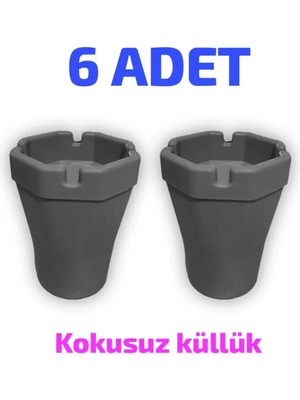 Mikasso 6 Adet Kokusuz Sert Plastik Oto Araba Küllük Plastik Çok Renkli Asimetrik
