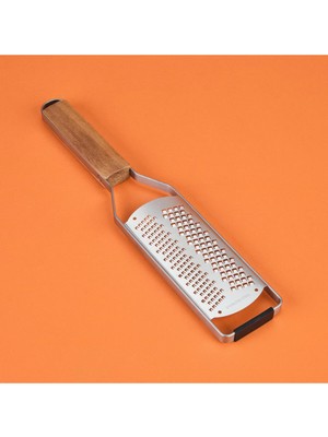 Mikasso Ahşap Saplı Çizgili Bıçaklı El Rendesi - Açık Kahverengi / Gri Çelik