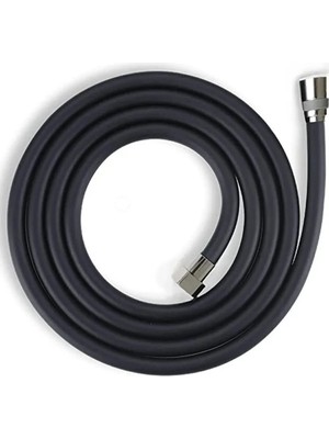 Mikasso Siyah Pvc Malzeme Ultra Dayanıklı Kırılmaz Patlamaz Kaliteli Banyo Duş Hortumu 150CM Siyah Plastik