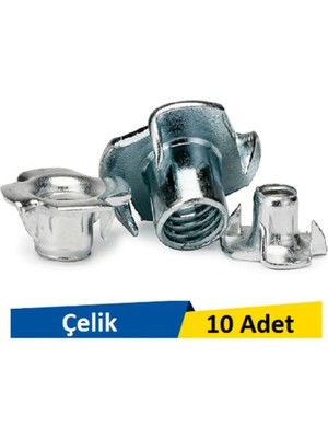 Mikasso M8 Metrik Ağaç Somun Çakmalı Paket 10 Adet