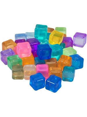 Mikasso 10 Lu Içecek Soğutucu Renkli Buz Küpleri -Plastik Buz Küpü Sulandırmadan Soğutur 10 Adet Plastik Çok