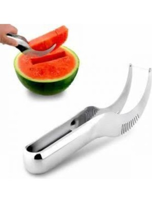 Mikasso Paslanmaz Çelik Karpuz Kavun Dilimleyici Doğrayıcı Bıçak Paslanmaz Çelik