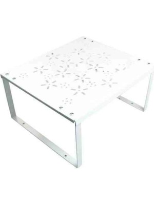 Mikasso Mutfak Dolabı Içi Düzenleyici Raf Organizer Tabak Düzenleyici Paslanmaz Çelik Beyaz