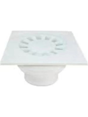 Mikasso Plastikyer Süzgeci Banyo Gider Borusu 50LIK Alttan Çıkışlı 10*10 Plastik