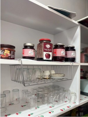 Mikasso Tr Metalik Dolap Içi Çelik Sepet Raf Kanguru 1 Parça Mutfak Gri Metal 1 Metal Gri Tr