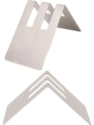 Mikasso Filtre Kahve Stand - Filtre Kahve Kağıt Tutucu Çiftli Inox Endüstriyel Profesyonel Çelik Gri