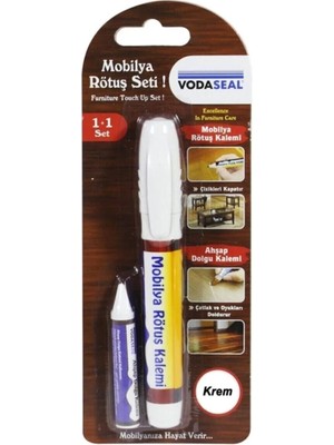 Mikasso Krem Mobilya Rötuş Seti Çizik Çatlak Kapatıcı Ahşap Dolgu Kalemi
