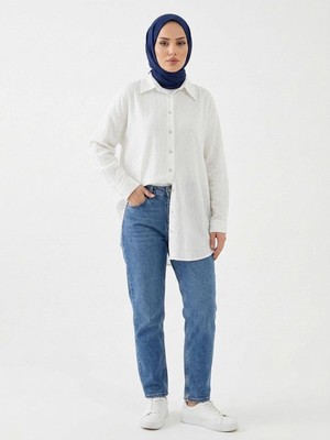 Foremia Taş Detay Tunik-Ekru -