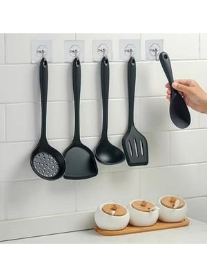 Mikasso Çok Amaçlı 2 Adet Şeffaf Oynar Kancalı Sihirli Yapışkan, Kancalı Sticker Plastik Şeffaf Tr