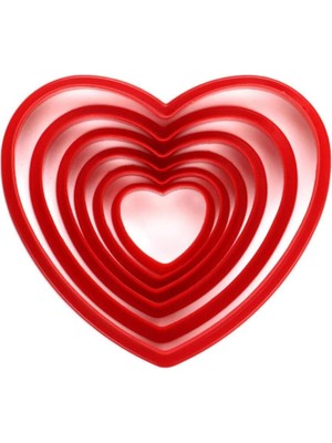 Mikasso Plastik Kalp Kurabiye Kesme Set Plastik
