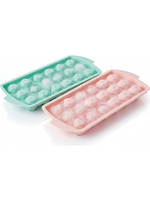 Mikasso Elmas 18 Bölmeli Buz Kalıbı Plastik Pembe