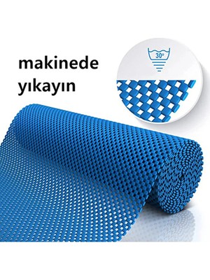 Mikasso Kaydırmaz Rulo Mat Halı Çekmece Sofra Dolap Kaydırmazı 45X90CM Silikon Siyah Cn