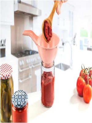 Mikasso Plastik Taşırmaz Konserve Kavanoz Hunisi 3 Adet Saplı Kavanoz Hunisi Plastik