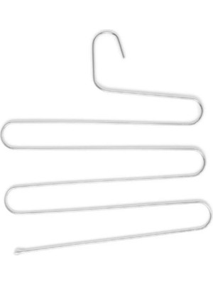 Mikasso AK081 3 Katlı Pantolon Askısı Plastik Gri