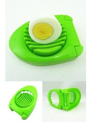 Mikasso Pratik Yumurta Dilimleyici - Yumurta Dilimleme Aparatı Yumurta Hazılık Şekillendirici Plastik Kırmız