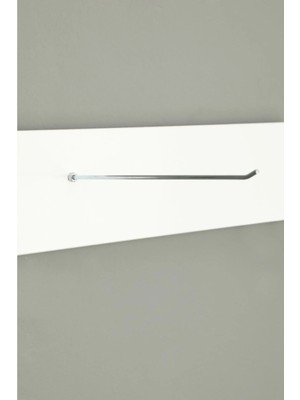 Mikasso Somunlu Kanca Raf ve Stant Kancası 10 Adet 15 cm Metal Beyaz Tr