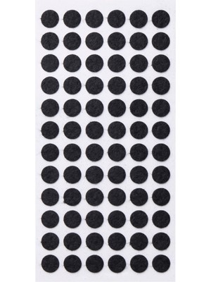 Mikasso 72 Adet Siyah Yuvarlak Mobilya Keçesi - Yapışkanlı Masa Sandalye Zemin Koruyucu Set MIT1319 Krem