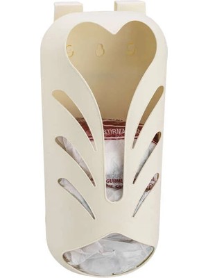 Mikasso Poşet Organizeri Qlux Asılabilir ve Yapışkanlı Poşetlik Poşet Deposu L-00244 Plastik Tr Gri