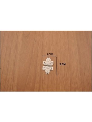 Mikasso Çeyiz Süs Sandıkları Için Menteşe (3 Cm) Yonca Saten 10 Adet Kapı Menteşesi Saten