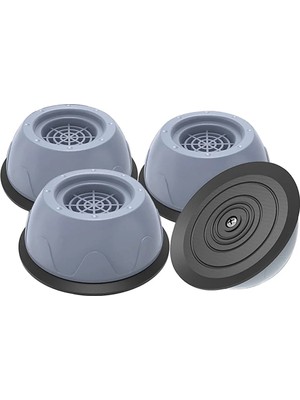 Mikasso Masa Sabitleme 4lü Ayak Seti Kaydırmaz Stoper Güçlü Vantuz Pratik Çözümler Mutfak Banyo Güvenlik Gri