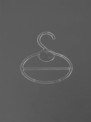 Mikasso Şal ve Eşarp Askısı Şeffaf Plastik Askı 25 Adet Plastik Gri Tr