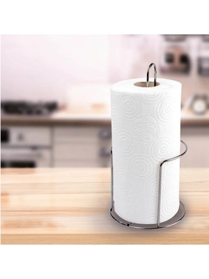 Mikasso Rulo Kağıtlık, Rulo Havluluk, Peçetelik, Tezgah Üstü Rulo Kağıtlık Gümüş Çelik
