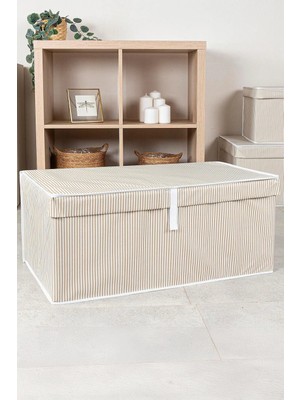 Mikasso Çok Amaçlı Kutu Mega Plus Kahverengi 1 Adet 70X40X30 cm 70 x 40 Kumaş Kahverengi Tr