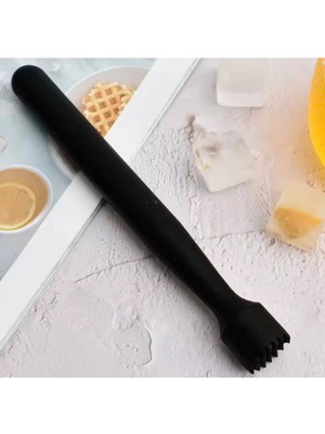 Mikasso Mojito Tokmağı Siyah 20.7 cm Tokmak Bar Tokmağı Kokteyl Tokmağı Tokmak Meyve Buz Mojito Şeker Ezme B