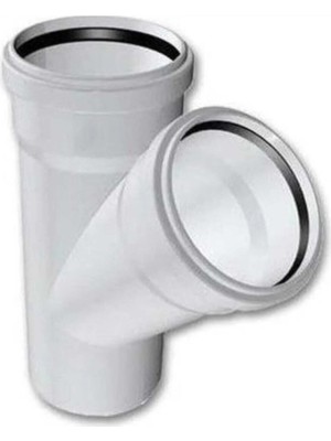 Mikasso Lavabo Gider Çoğaltıcı Pis Su Boru Y Çatal Tek Çatal 50X50/45