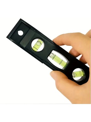 Mikasso 3 Balonlu Hassas Mini Taşınabilir Su Terazisi – Manyetik ve Mekanik Ölçüm Için