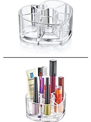 Mikasso Makyaj Malzemesi Düzenleyici Kalpli Organizer Beyaz