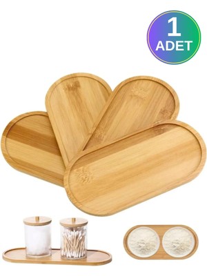 Mikasso 1 Adet Yağdanlık Standı, Sıvı Sabun Standı, Cam Şişe Altlığı Ahşap Yağlık Standı Kahverengi