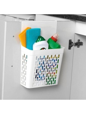 Mikasso Plastik Askılı Dolap Düzenleyici Dolap Içi Deterjanlık Beyaz Plastik