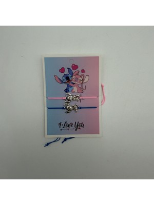 Mare Accessories Stitch ve Angel Çift Bileklik Seti