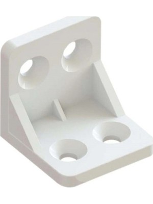 Mikasso Plastik L Köşe Bağlantı Aparatı, L Plastik Gönye Köşebent Beyaz 100 Adet Beyaz