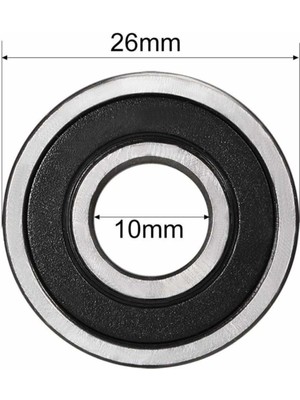 Mikasso 10 Adet 6000 2rs Rulman, Plastik Kapaklı Çok Amaçlı Bilye RULMAN,10X26X8 Ölçülerinde Plastik