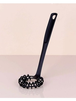 Mikasso Spiral Çırpı Yumurta Çırpısı Kek Çırpısı Plastik Çizmez Kaşık Çırpı Mutfak Seti Plastik Çırpıcı Sili