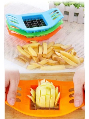 Mikasso Paslanmaz Çelik Sebze Patates Dilimleme Kesici Chopper Cips Yapma Aracı Paslanmaz Çelik