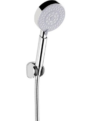 Mikasso Askılı Mafsallı Duş Seti 530217 Beyaz Pirinç