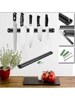 Mikasso 33 cm Mıknatıslı Bıçak Askısı Bıçak Stand Tutucu Bıçak Askı 33CM Duvara Monte Şef Et Plastik 33 x 33