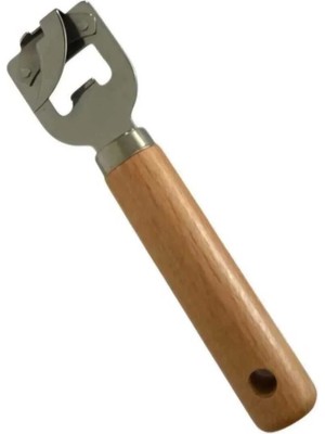 Mikasso Bambu Ahşap Saplı Çelik Paslanmaz 16 cm Açacak EA001 Kahverengi