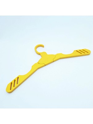 Mikasso Seyahat Boy Katlanabilir Askılık Katlanır Elbise Askısı Taşınabilir Askılık Plastik Sarı Tr