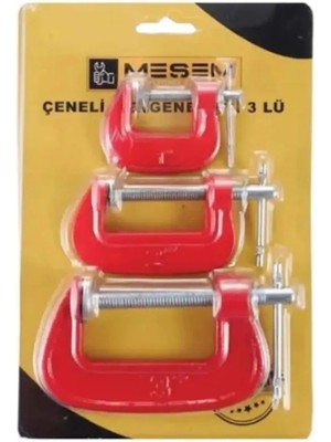 Mikasso Çeneli G Tipi Mengene 3’lü Set 4070