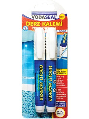 Mikasso 2'li Beyaz Derz Kalemi Hızlı Kuruyan Yedek Uç Su Bazlı Kokusuz Derz Dolgu Fayans Yenileme Boyası