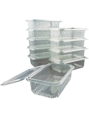 Mikasso Plastik 50 Adet Sızdırmaz Kapaklı Kilitli Saklama Kabı - 750 cc Plastik Beyaz