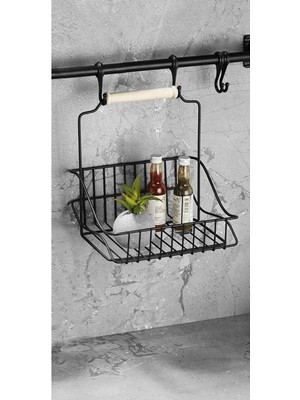 Mikasso Ferforje Sepet Siyah 20 x 20 Metal Gri