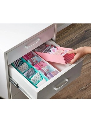 Mikasso 3'lü 5 Bölmeli Çok Amaçlı Düzenleyici Organizer,çekmece Içi Düzenleyici,çorap Düzenleyici Kırmızı