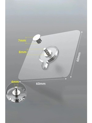 Mikasso 10 Adet Ultra Güçlü Vantuzlu Yapışkanlı Askı | Havlu, Tablo, Banyo ve Mutfak Duvar Askılığı Plastik